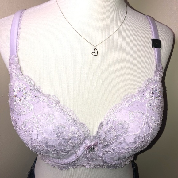 Victoria’s Secret”Body by Victoria”Lined Demi Purple Bling Bra,Size-36DD/Panty-M - Picture 3 of 14